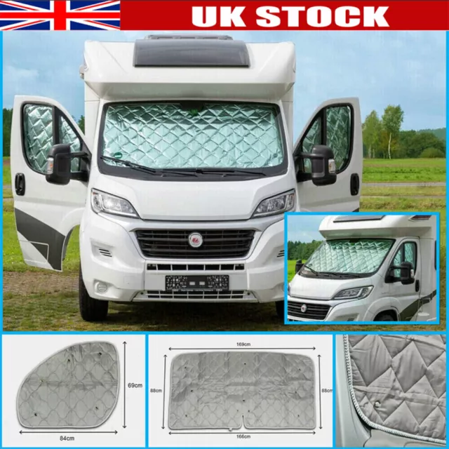 Internal Thermal Blinds Windscreen Cover For Fiat Ducato Peugeot Boxer Motorhome
