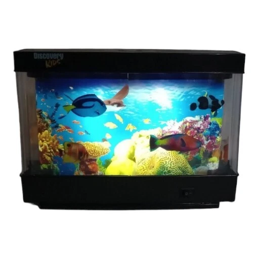 Discovery Kids Virtual Ocean Artificial Fish Tank Glowing Moving Aquarium Works 3