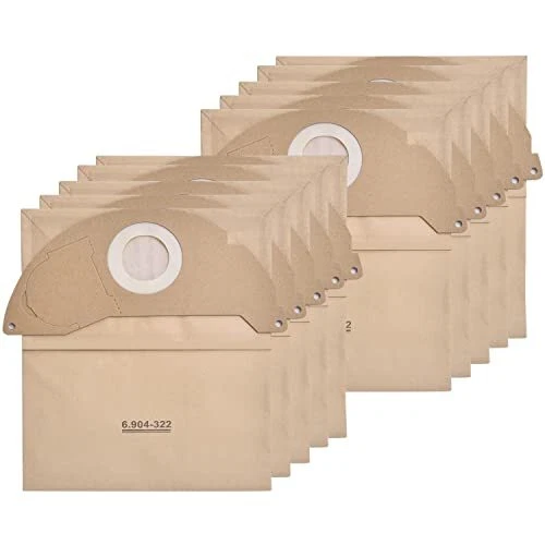Leadaybetter 10 pièces 6.904-322.0 sacs d'aspirateur pour Kärcher WD2 MV2 pre...