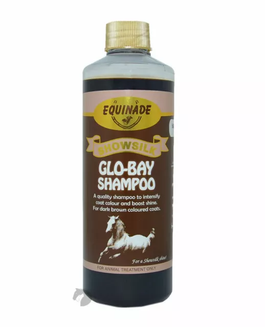 Equinade Show Silk Glo Bay Shampoo Horse Pony Dog Cat Bird Stable Kennel 500ml