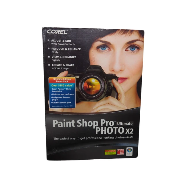 NEW COREL PAINT Shop Pro Ultimate Photo X2 Software Windows XP Vista