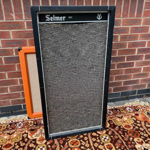 Vintage 1960er Selmer 100 1x18 1x12 Nadelstreifen Verstärker Lautsprecherschrank *maßgeschneidert*