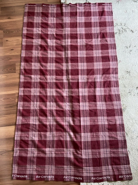 Vintage AIR CANADA Airlines logo Inflight wool Blanket