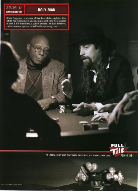 2006 Print Ad - Full Tilt Poker Ad - Holy Man Chris Ferguson  Poker Chips Limit