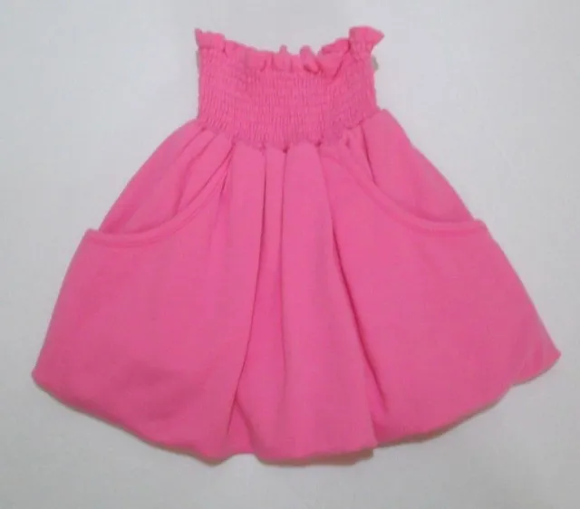 Toddler Girls Pnk Chandelier Smock Waist Pocket Bubble Skirt Size 2