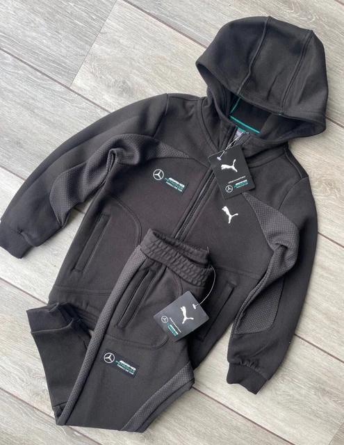 PUMA Nero Mercedes-AMG MAPF1 Bambini F1 Tuta e Pantaloni - 5-6 Anni Nuove Etichette