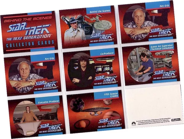 Star Trek TNG The Next Generation - 39 Card "Behind The Scenes" Set Skybox