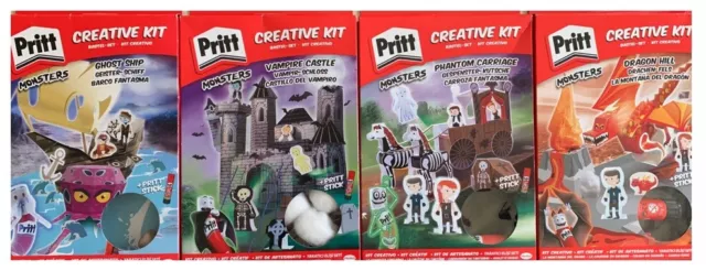 Pritt Basteln Set Stick inkl. Kleber Klebestick Kreativsets Bastelset Monsters