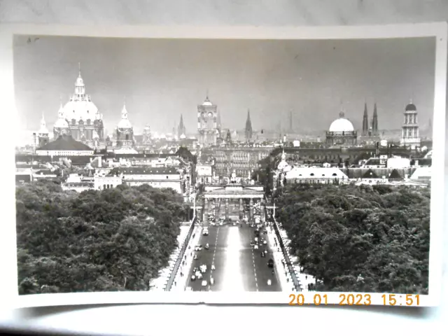 AK BERLIN, BLICK von der SIEGESSÄULE auf BRANDENB. TOR, TIERGARTEN, 1940