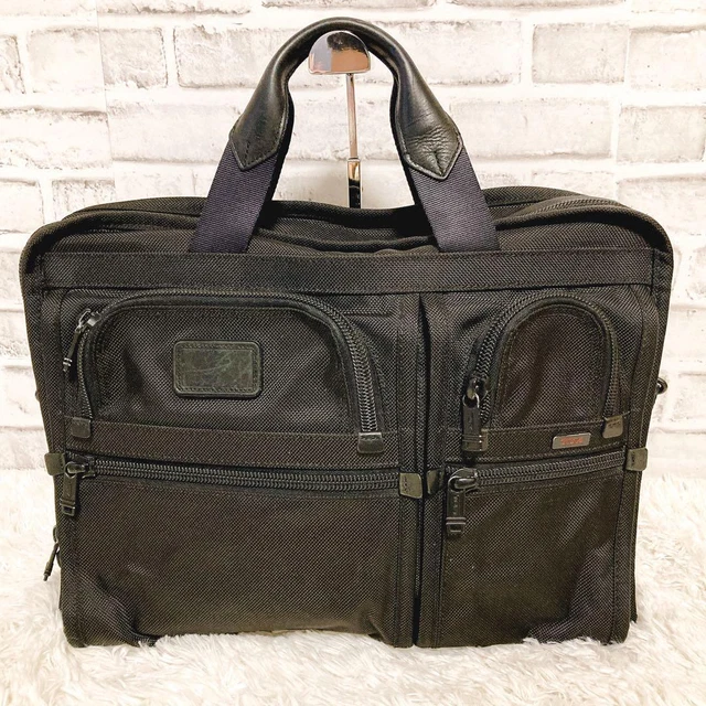 Tumi Business Bag,Briefcase,Shoulder Bag 2Way Leather Nylon Logo Black Zip Men's