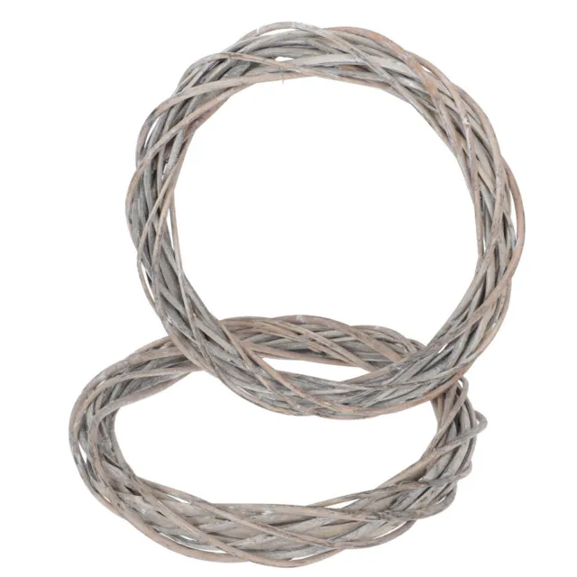 2 Pcs DIY Xmas Circle Heart Wire Wreath Form Metal Dream Catcher Ring Rattan