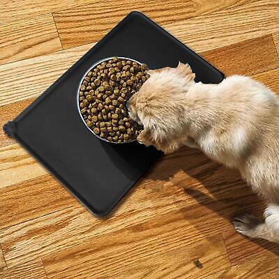 Tazón de fuente de Gato Perro Mascota Comida Agua Alimentación Mat Plato Bandeja limpie piso Manteles individuales;