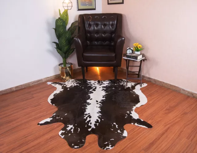 Cowhide Rug Black and White Cow Print Rugs Real Animal Hide 5x6 ft Cow Hide Sale