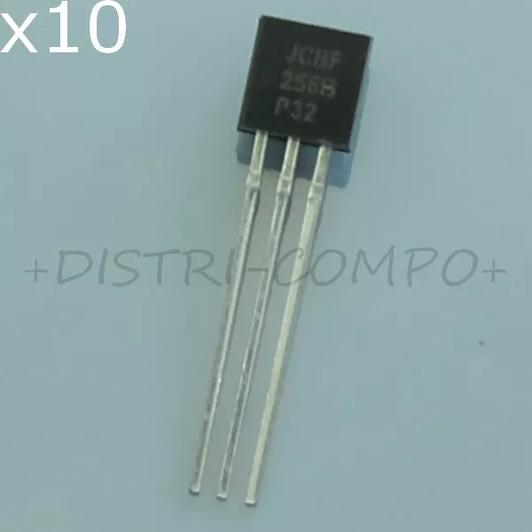 BF256B Transistor JFET NPN 30V 13mA TO-92 ONS RoHS (lot de 10)