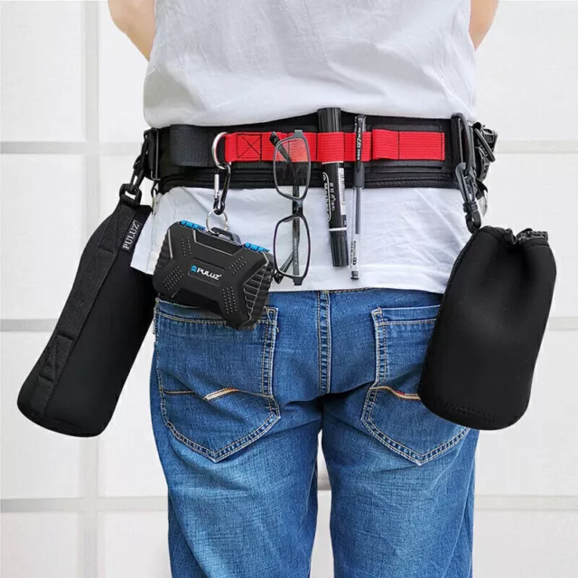 PULUZ Camera Waist Belt Bundle Sangle de ceinture avec crochet pour SLR/DSLR Cam 3