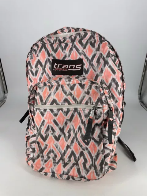 TRANS BY JANSPORT 17 Supermax Backpack JS00TM60 Pink Gray Aztec Multicolor Bag 12.99 PicClick