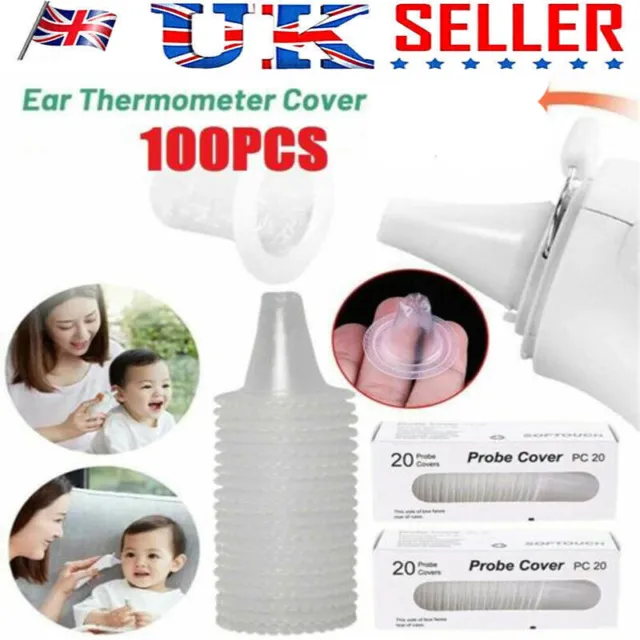 For Thermoscan Ear Thermometer Replacement Lens Filters Probe Caps 100pcs UK