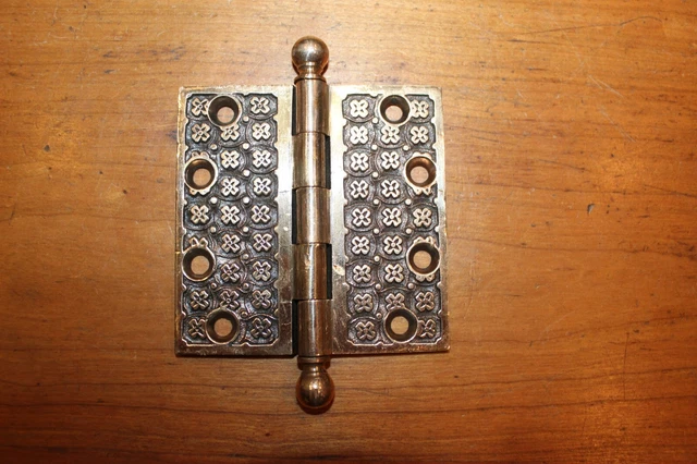 Yale Madras Antique Cast Bronze 3-1/2" X 3-1/2" Victorian Eastlake Hinge D-44