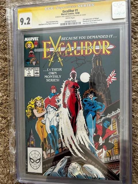 Excalibur 1 CGC 9.2 ss Signed by Chris Claremont & Alan Davis
