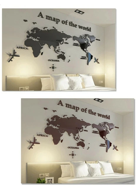 ADESIVO DA PARETE mappa del mondo mappa del mondo mappa del mondo mappa