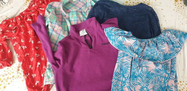 Girl Long /short Sleeve Fleece Shirt tshirt Bundle 10-12 years inc next h&m