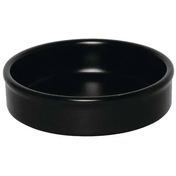 Olympia Mediterranean Stackable Dishes Black 102mm (Pack of 6) PAS-DK832