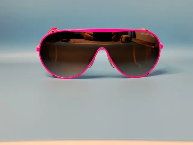 Vintage Julbo Eric Escoffier Pink Glacier Sunglasses Made In France #729