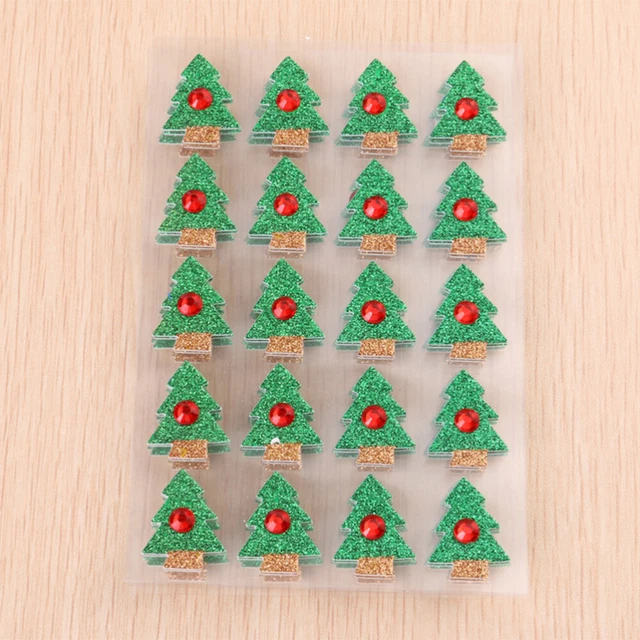 2x Glitter Aufkleber Weihnachten Fenster Klammert Weihnachten Kleine Geschenke 4