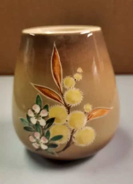 Vintage Studio Anna small vase with Wattle & Tea Tree hand painted pattern