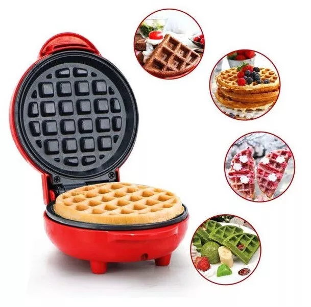 Mini Waffle Maker Macchina Antiaderente Per Waffle Cialde Frittelle 350w cir