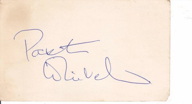 PAXTON WHITEHEAD Signed 3X5 Index Card Actor/Kate & Leopold COA