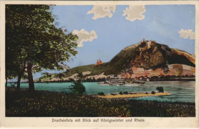 CPA AK Drachenfels mit blick a. Konigswinter GERMANY (1231625)