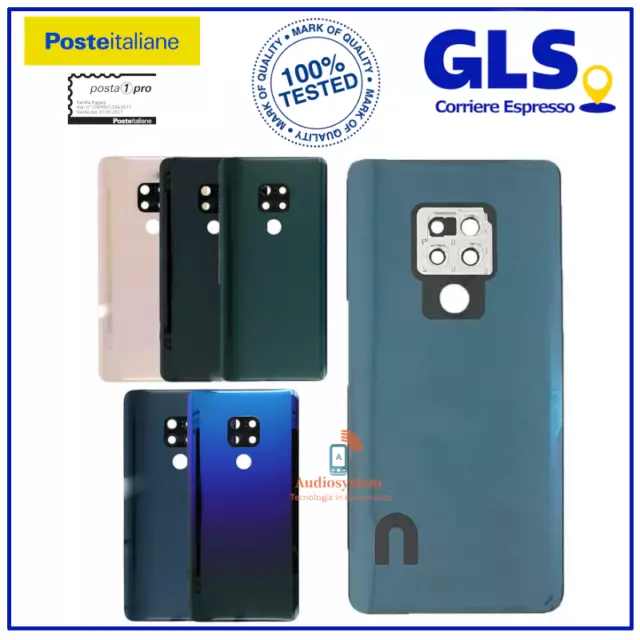 COVER BATTERIA SCOCCA +VETRO FOTOCAMERA per HUAWEI MATE 20 HMA-L09 POSTERIORE