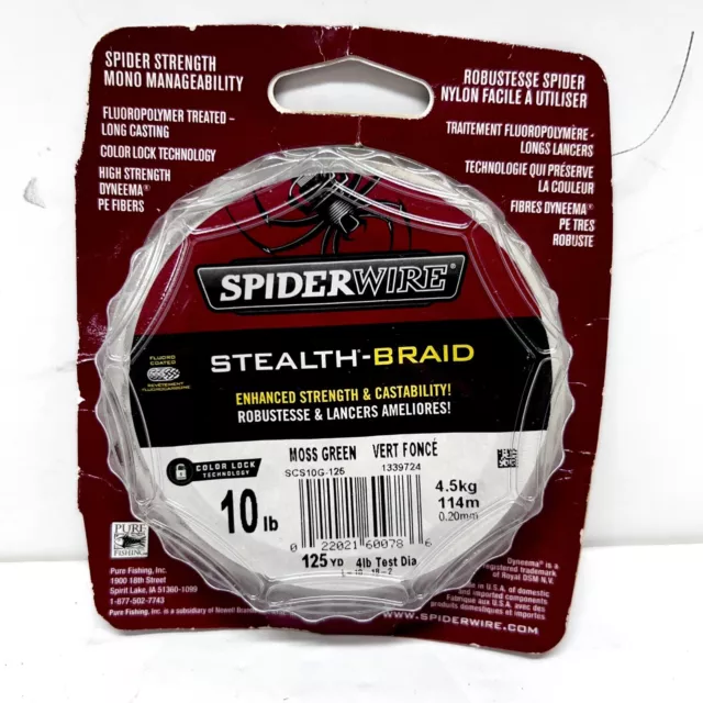 SPIDERWIRE STEALTH Moss Green Braided Fishing Line -CHOOSE LB and