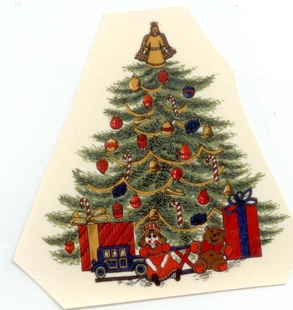 24) Calcomanías de árbol de Navidad tobogán de agua de cerámica #20230918007