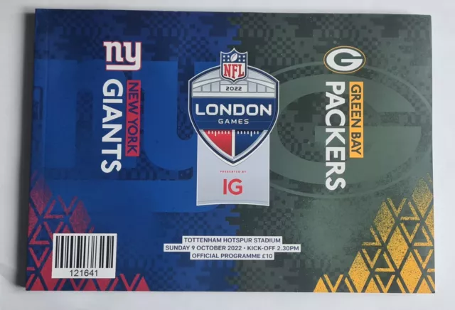 NFL London New York Giants v Green Bay Packers, Official Gameday Programme