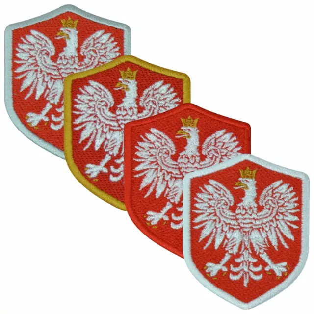 Aufnäher POLEN GODLO Wappen 7 x 5,6cm Bestickt Flagge Patch FanShirts4u