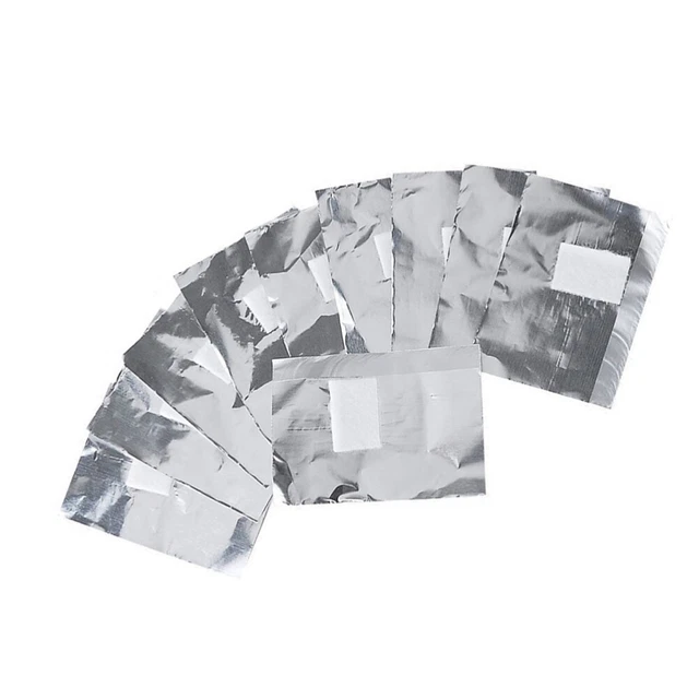 100 piezas almohadillas removedoras de esmalte de uñas lámina herramienta de manicura envolturas de gel