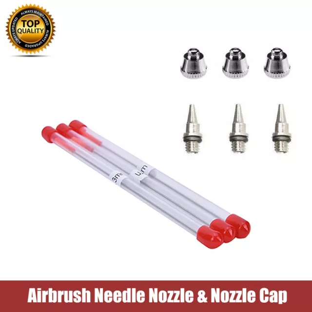 0.2mm/0.3mm/0.5mm Airbrush Nozzle & Needle Tips Spraying Replacement Tools