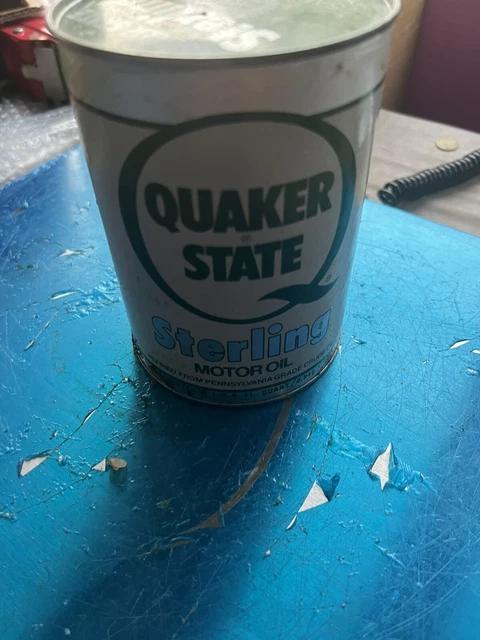 vintage Quaker State Sterling SAE 10 W 40 Hd Oil Can