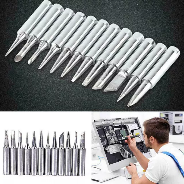 12pcs Soldering Iron Tips 900M-T For Hakko 936/937/928 Soldering Station T S#km