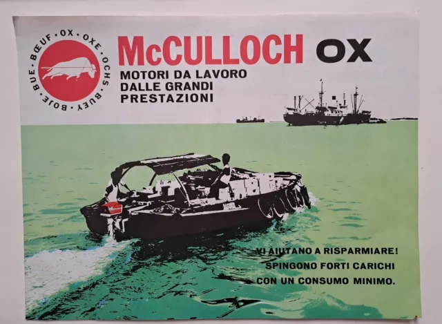 Depliant McCulloch OX-Motori Fuoribordo Da Lavoro Mod.140,450