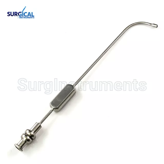 Sinus Cannula Suction Tube 3 mm Curved ENT Dental Implant Stainless German Grade
