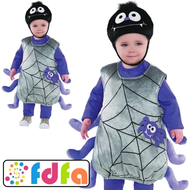 Amscan Itsy Bitsy Spider Toddler Kids Childs Halloween Fancy Dress Costume