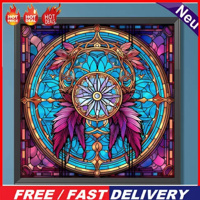 5D DIY Full Round Drill Diamond Painting Kit Stained Glass Dreamcatcher (sz4375)