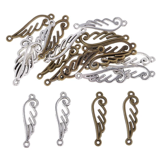20 Pcs Mixed Hollow Angel Wing Charms Pendants Bookmark DIY