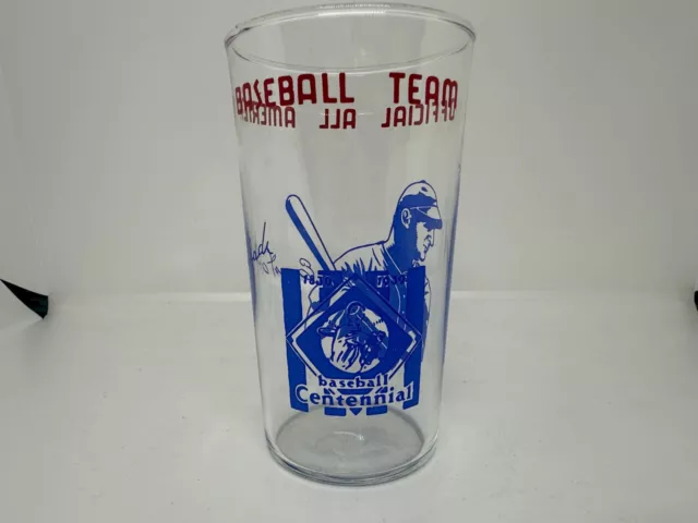 Vintage 1839-1939 Baseball Centennial Lombardi Glass Clean