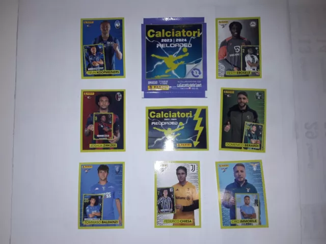 Calciatori 2023 2024 panini bustina RELOADED 1 uscita P1, P2, con Chiesa ecc