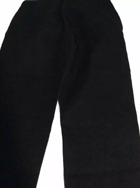 Christin Michaels Elastic No Waist Stretch Denim Capris Black Size 8 31x22 Pants