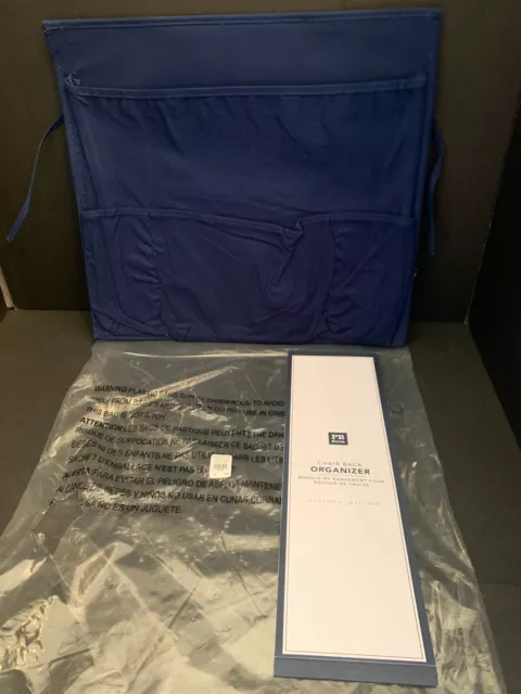 Pottery Barn Teen BLUE Over CHAIR BACK Storage ORGANIZER Dorm Desk Kids Gift NEW